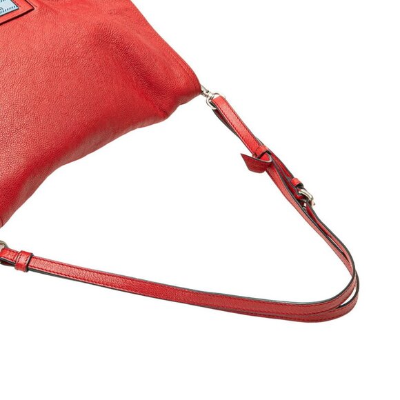 PRADA Red Leather Shoulder Bag - Picture 4 of 10